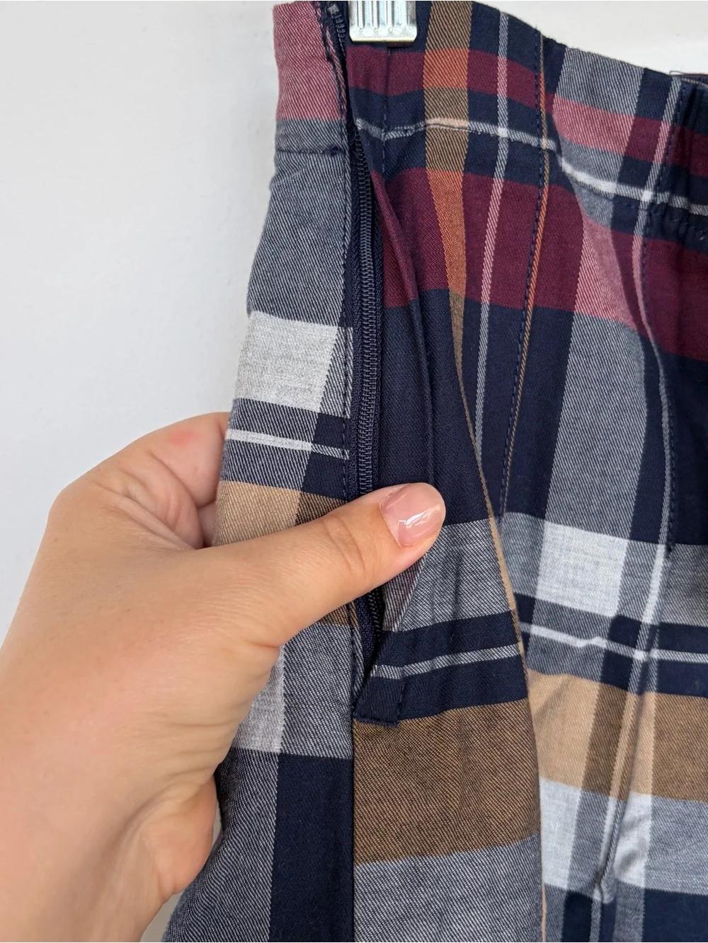 NWT Hope & Henry Adjustable Pleated Plaid Skirt Organic Cotton Girl 12 NEW